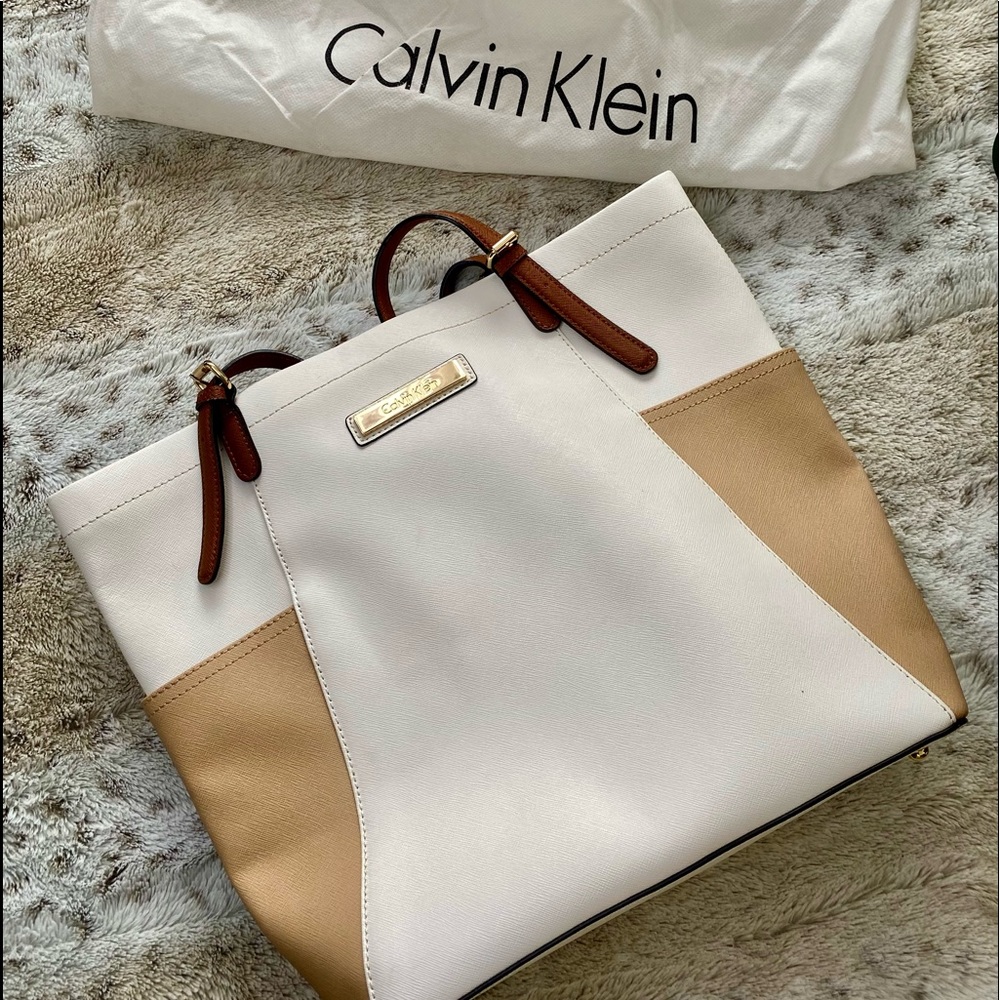 Calvin Klein Two-Tone Tote Bag